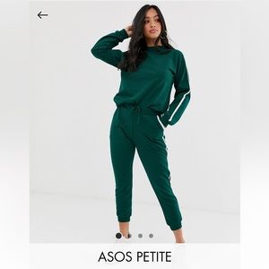 [SOLD] ASOS DESIGN | Petite tracksuit sweat / basic jogger with tie w/ contrast